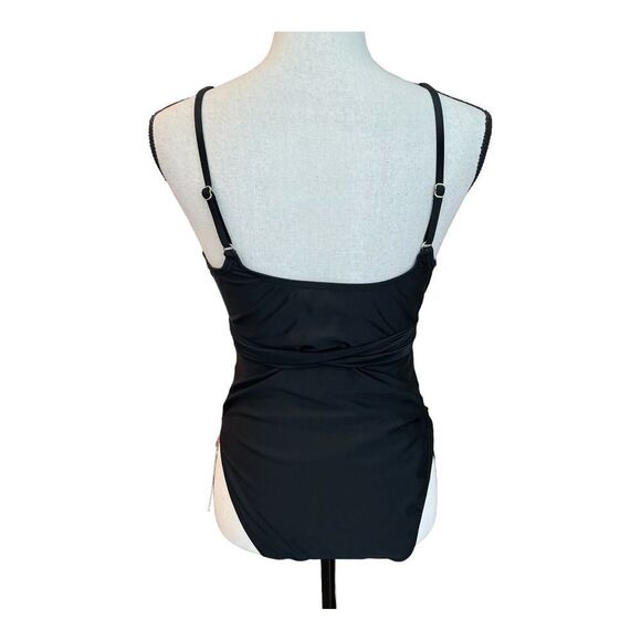 South Beach Womens Black Wrap & Tie Cut-out Monokini Bathing Swim Suit Sz 10 - Picture 5 of 8